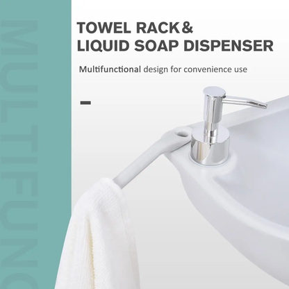 Portable Camping Sink with Towel Holder & Soap Dispenser Hand Wash Outsunny by Unbranded