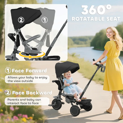 Kids Trike with Adjustable Backrest by N/A