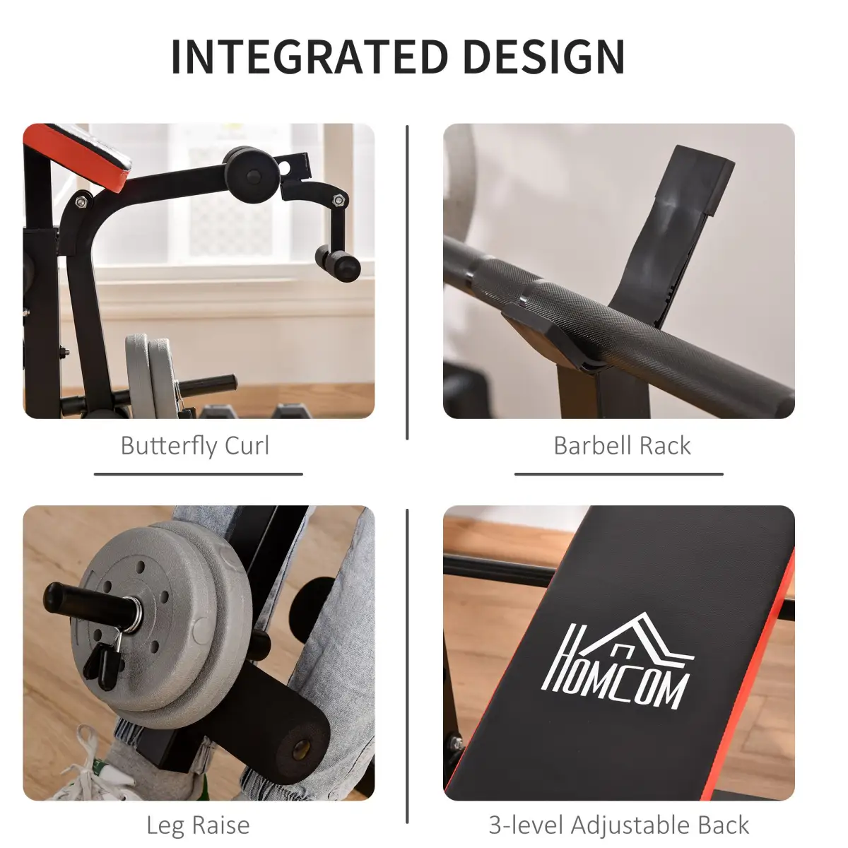 Multi-Function Adjustable Weight Training Bench Gym Fitness Lifting HOMCOM by Unbranded