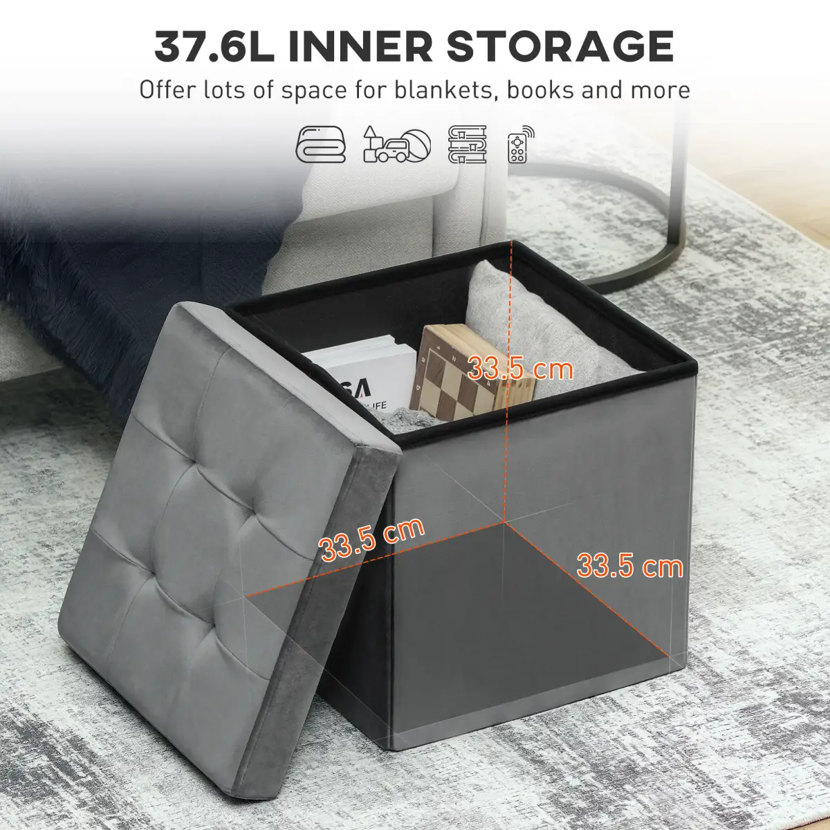 Ottoman Storage Box by N/A