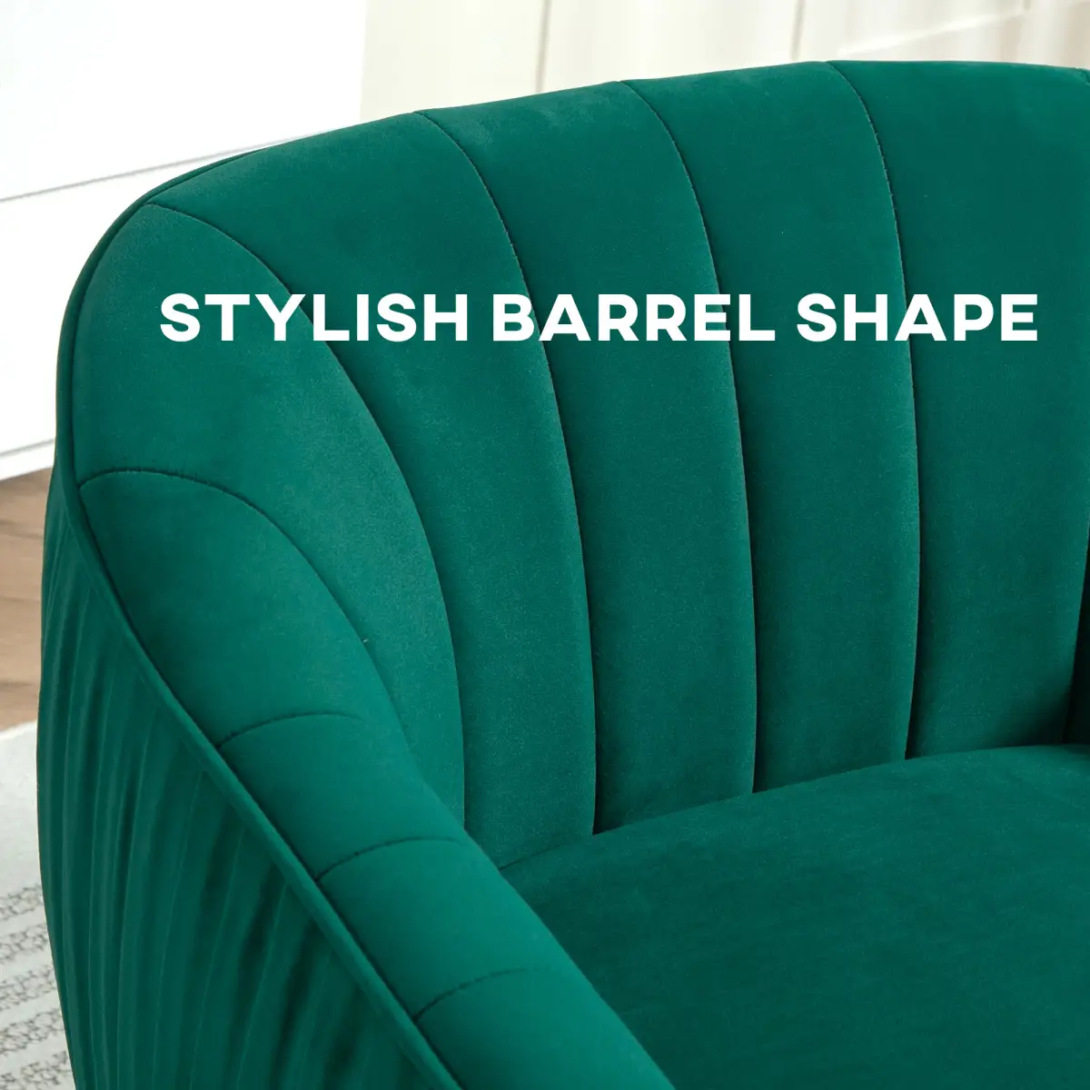 Fabric Single Sofa Arm Chair Upholstered Flocking Wood Leg Living Room Furniture by HOMCOM