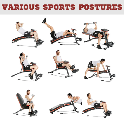 Foldable Dumbbell Bench Weight Training 7 Incline Adjustable Workout by HOMCOM