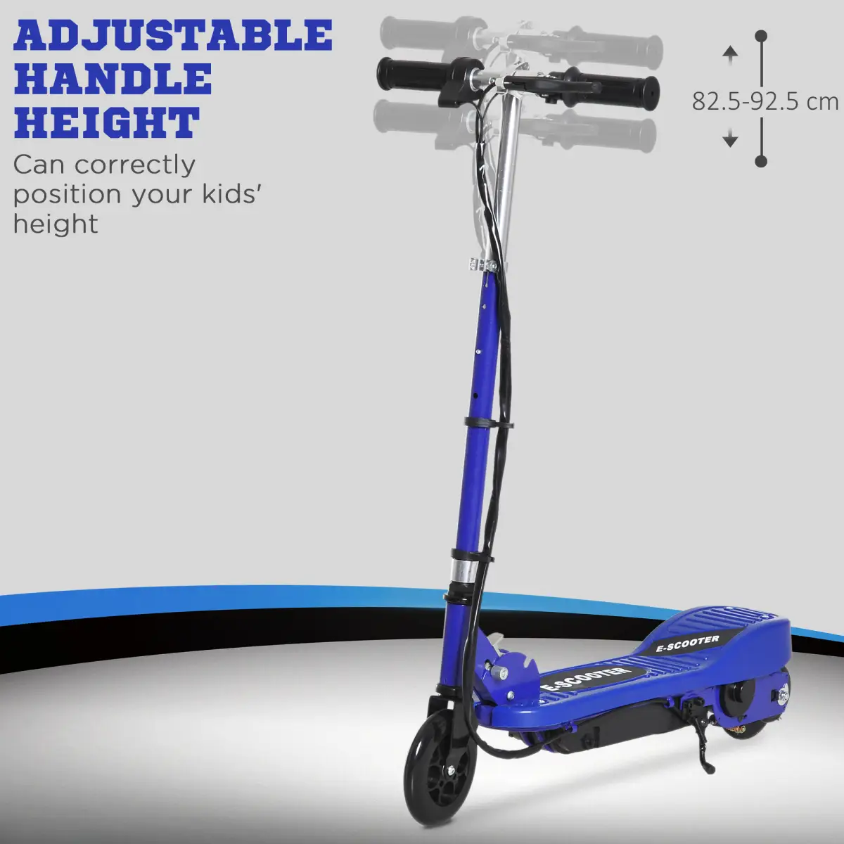 Folding Kids Electric Scooter 7-14 Adjustable Battery Power PU Wheels HOMCOM by Unbranded