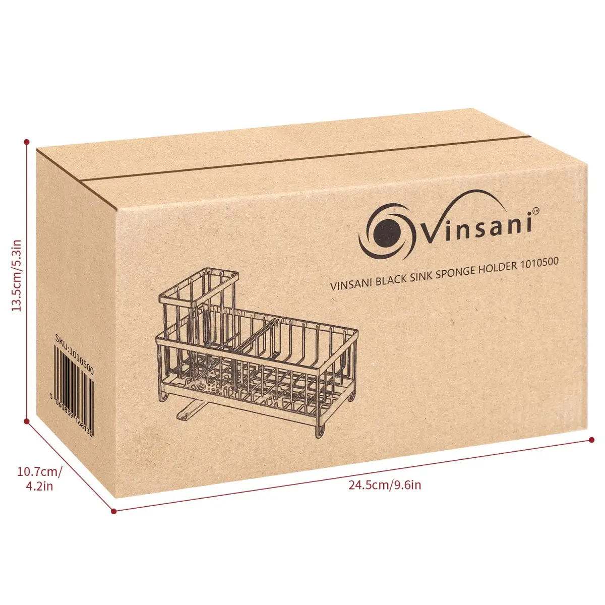 VINSANI BLACK SINK SPONGE HOLDER 1010500 by Vinsani
