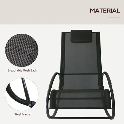 Outsunny Orbital Zero Gravity Rocking Chair, 88H cm by Outsunny