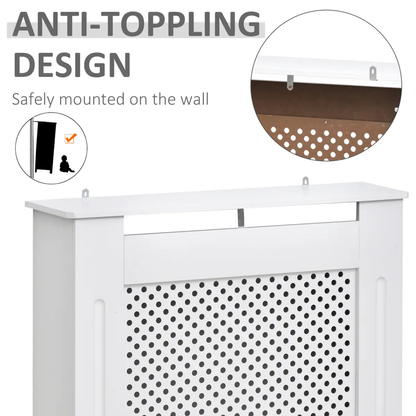 78Lx19Wx82Hcm Radiator Cover Heating Cabinet Grill Style Diamond Design by HOMCOM