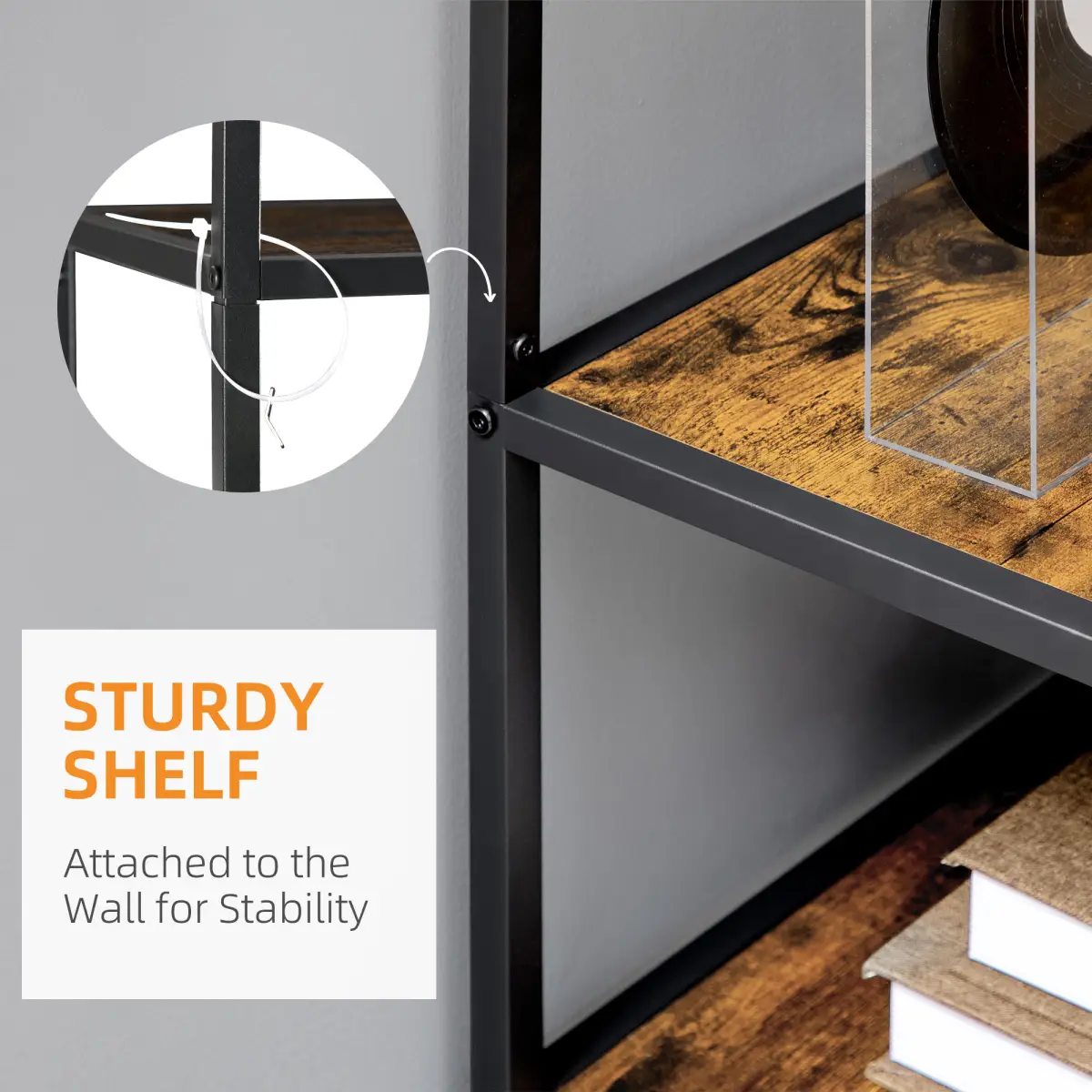 HOMCOM 7 Tier Storage Shelves, Free Standing Book Shelf for Study, Living Room by HOMCOM