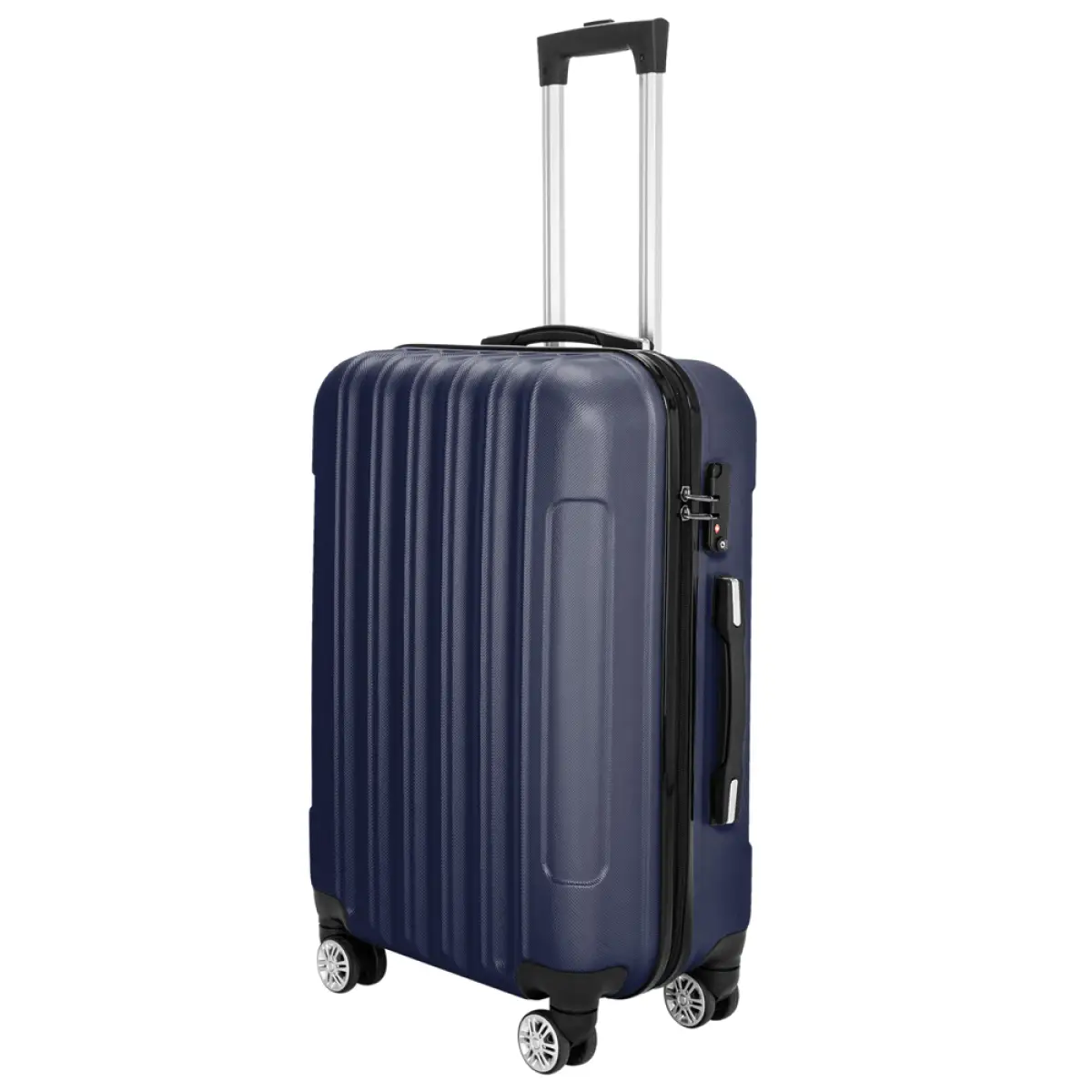 3 Pcs Suitcase Lightweight ABS Carry-on Hand Luggage 4 Spinner Wheels Trolley Case by N/A