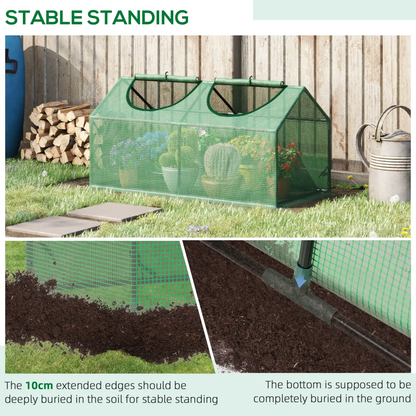 Mini Greenhouse, with Durable PE Cover, 119x60x60cm by Outsunny