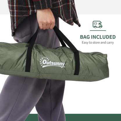 Outsunny Camping Tent for 2 Person Dome Tent w/ Storage Pocket Dark Green by Outsunny