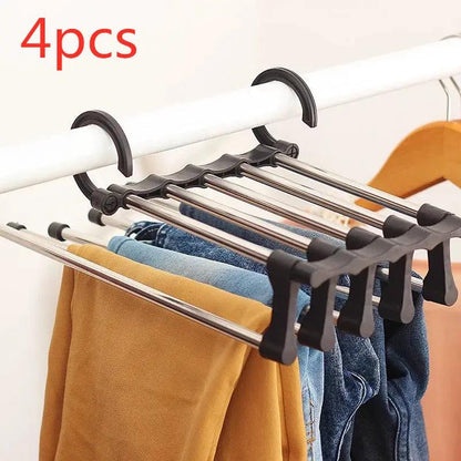 Telescopic Folding Multifunctional Pants Rack Pants Hanger Household by Dropshipman
