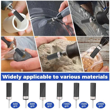 Equipped with 1/8 inch handle sandpaper stick, durable, safe material, 30 PCS sandpaper bar polishing roller sanding head by All Mart Bristol Ltd