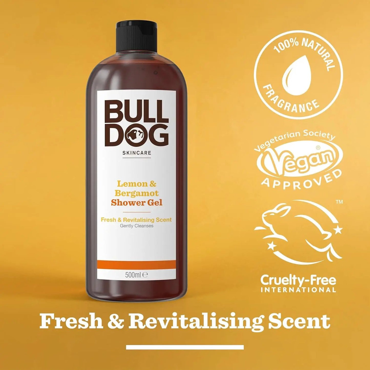 Revitalize Your Shower Routine with Skincare Lemon & Bergamot Shower Gel for Men - 500ml Natural Refreshment! by All Mart Bristol Ltd