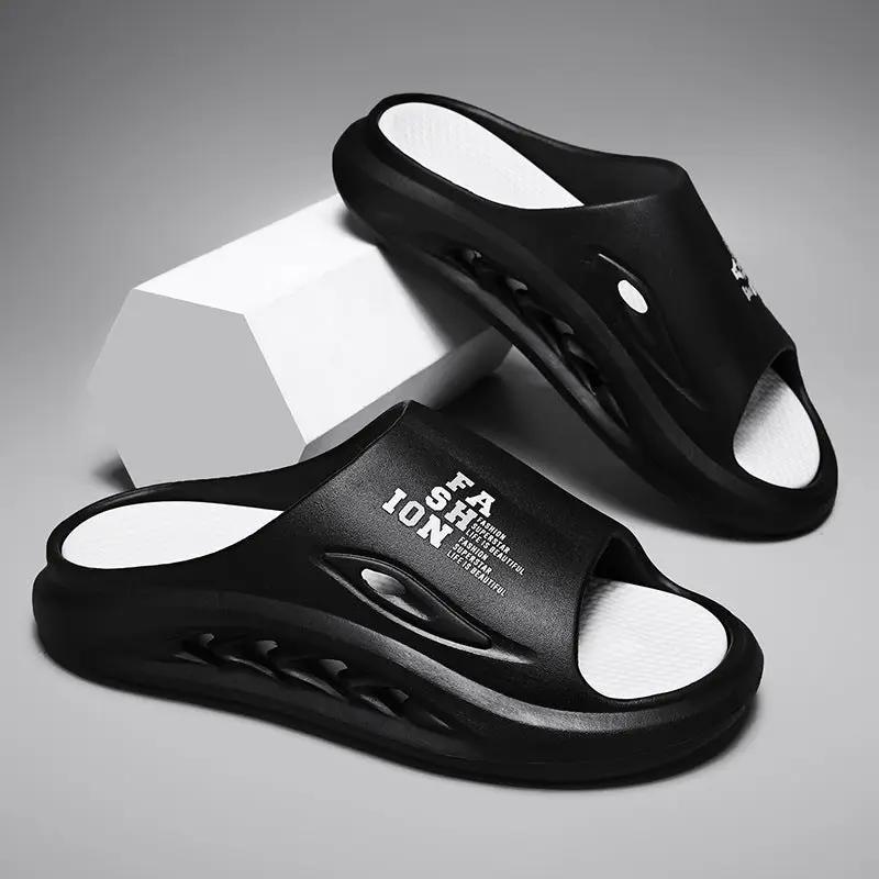 Men's EVA Thick Soled Color Blocked Slippers by Dropshipman