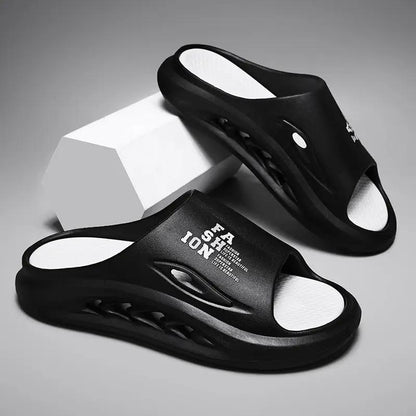 Men's EVA Thick Soled Color Blocked Slippers by Dropshipman