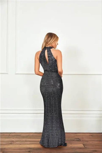 Taloola Gun Metal Embellished Maxi Dress by Aftershock London