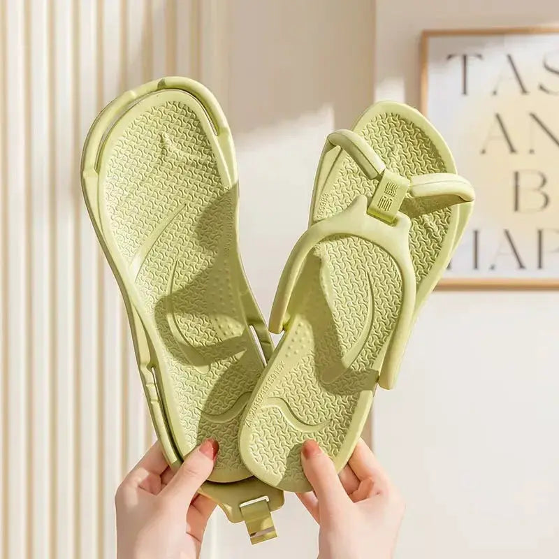 Foldable Travel Slippers Unisex EVA Flip Flops Hotel Non Slip Women Men Bathroom Indoor Slides Portable Lightweight Comfortable by All Mart Bristol Ltd