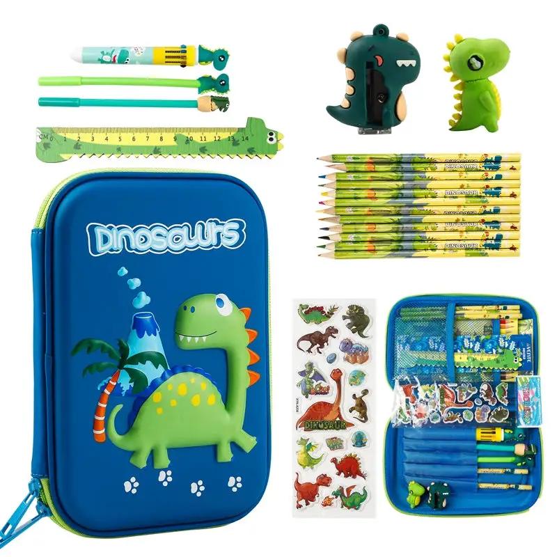 Cool Dinosaur Pencil Case Stationery Set Unicorn 3D EVA Pencil Box Organizer School Supplies for Kids Boys Back to School Gift by All Mart Bristol Ltd