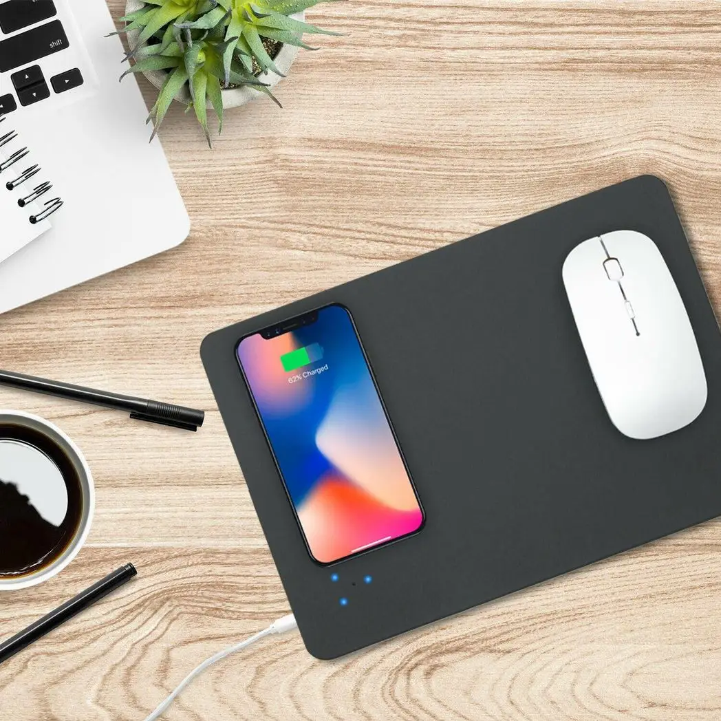Aquarius Wireless Charging Pad for Mouse and Cell Phone charging, Black by Aquarius