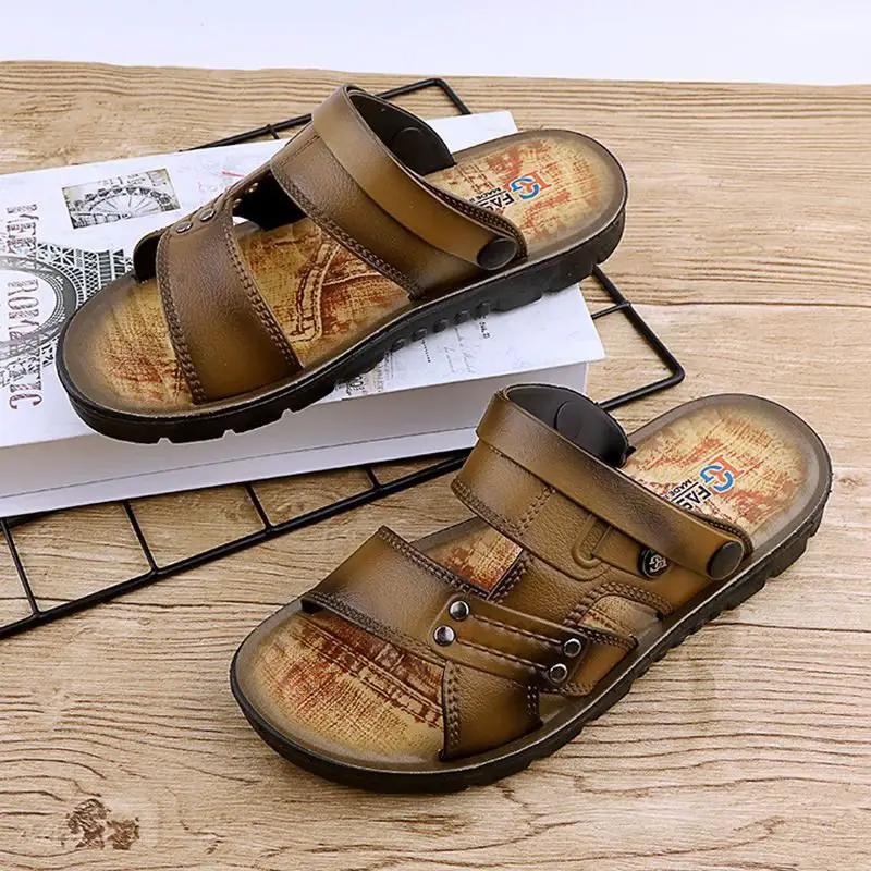 Korean Style Beach Fashion Breathable Oil Injection Men's Sandals by Dropshipman