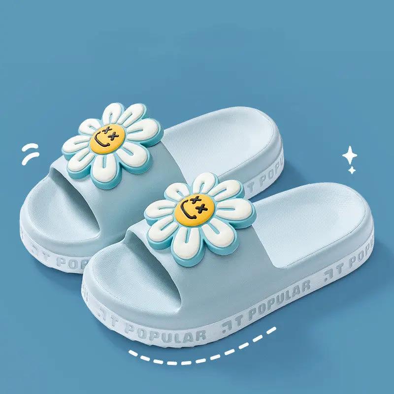 Summer Flower Slippers Women New Fashion Letter Garden Shoes Indoor Anti-Slip Floor Bathroom Bathing Home Slipper by Dropshipman
