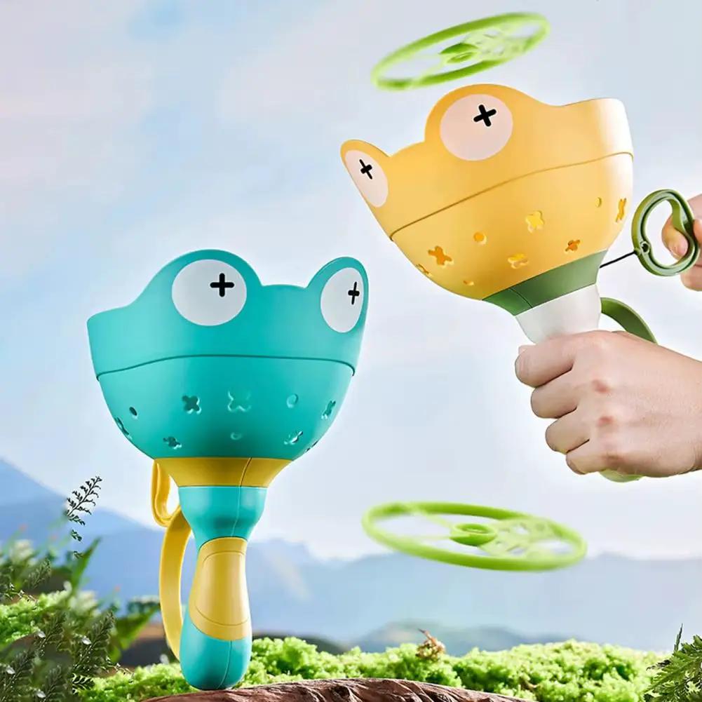 Flying Saucer Disc Launcher Kids Flying Toys Pull String UFO Throw Catch Outdoor Sport Propeller Children Toys Gift for Boy Girl by All Mart Bristol Ltd
