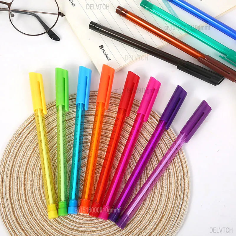 12Pcs Color Set 1.0Mm Tip Ballpoint Pen Office Ball Pen School Student Writing Drawing Stationery Supplies Kids Gifts by All Mart Bristol Ltd