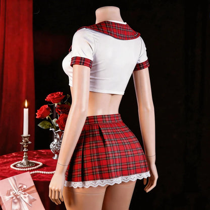 Red Sexy Lingerie Woman Porno Underwear Sexy Dress Student Cosplay Uniform Women Lingerie Erotic Underwear Babydoll Costume by All Mart Bristol Ltd