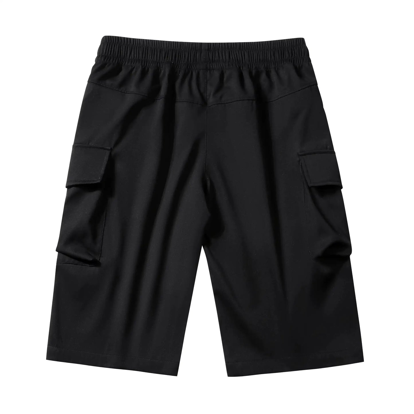 Men'S Summer Casual Cargo Shorts - Elastic Drawstring Waist, Multiple Pockets & Letter Patch Design, Regular Fit Mid-Rise Non-Stretch Fabric for Daily Wear & Leisure Activities, Nontransparent Fabric, Menswear, Minimalist Tiktokshopspringglowup by All Mart Bristol Ltd