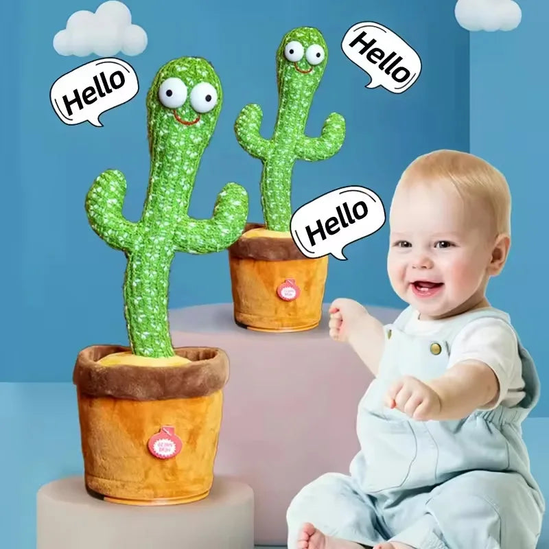1Pc Dancing Cactus Toy,Repeat Talking ,Song Speaker Wriggle Dancing Sing Talk, Plushie Stuffed ,Interaction and Decoration by All Mart Bristol Ltd