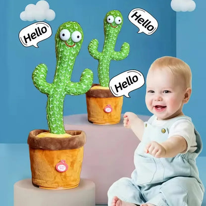 1Pc Dancing Cactus Toy,Repeat Talking ,Song Speaker Wriggle Dancing Sing Talk, Plushie Stuffed ,Interaction and Decoration by All Mart Bristol Ltd