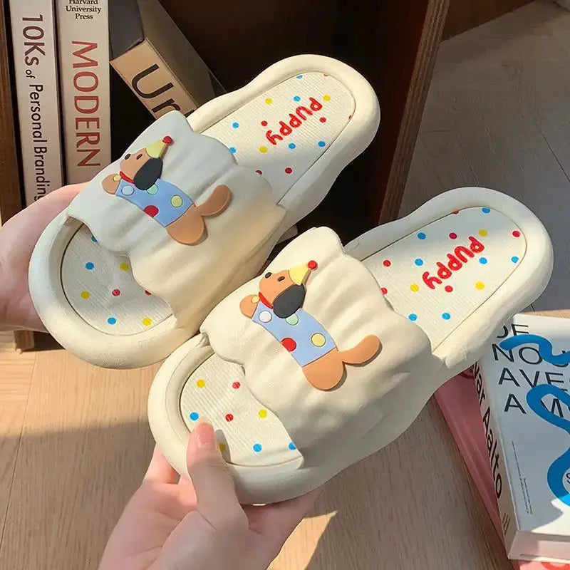 Cartoon Hot Dog Slippers for Women - Soft Anti-Slide Indoor/Outdoor Summer Sandals, Cute Couple Home Shoes by All Mart Bristol Ltd