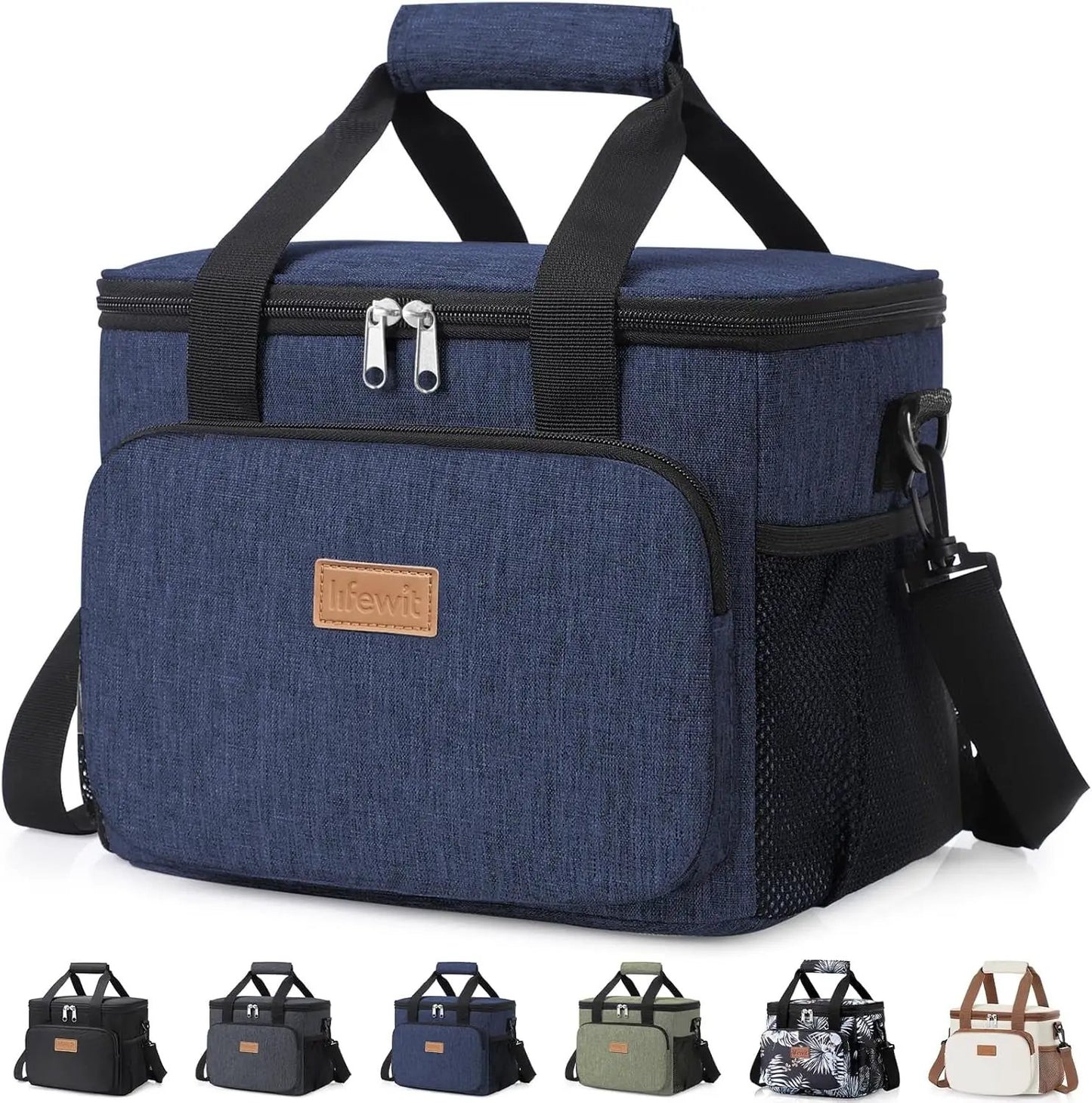 Stylish Black Insulated Lunch Bag - 9L Soft Cooler Tote for Adults, Perfect for 12 Cans by All Mart Bristol Ltd
