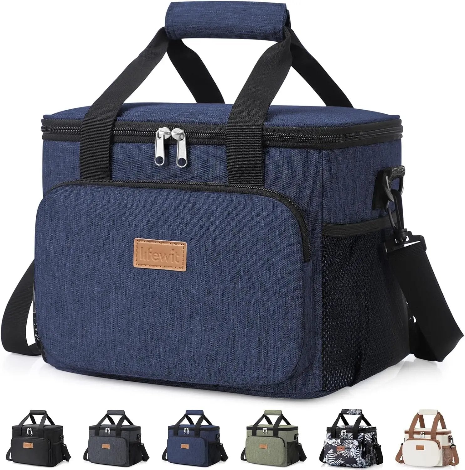 Stylish Black Insulated Lunch Bag - 9L Soft Cooler Tote for Adults, Perfect for 12 Cans by All Mart Bristol Ltd