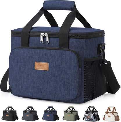Stylish Black Insulated Lunch Bag - 9L Soft Cooler Tote for Adults, Perfect for 12 Cans by All Mart Bristol Ltd