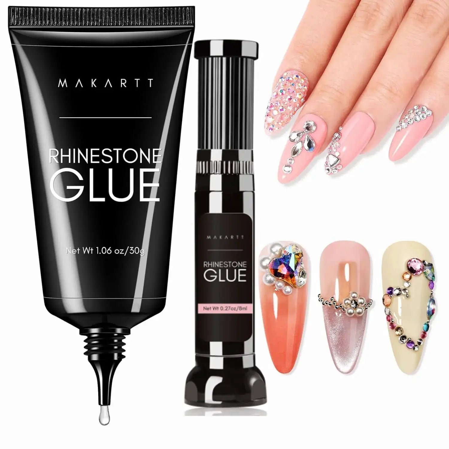 Makartt Nail Rhinestone Glue, Gel Nail Glue for Rhinestones for 3D Design Super Strong Adhesive Nail Gem Glue for Christmas DIY by All Mart Bristol Ltd