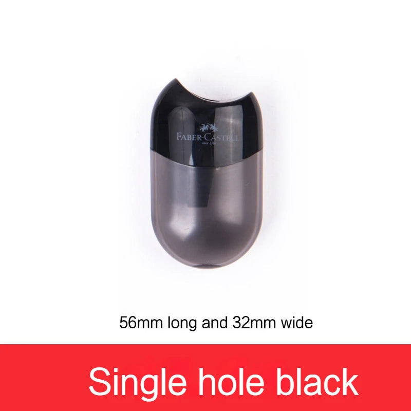 Faber Castell Cute Pencil Sharpener Double Hole with Container Plastic Student School Stationery Mini Manual Pencil Sharpeners by All Mart Bristol Ltd