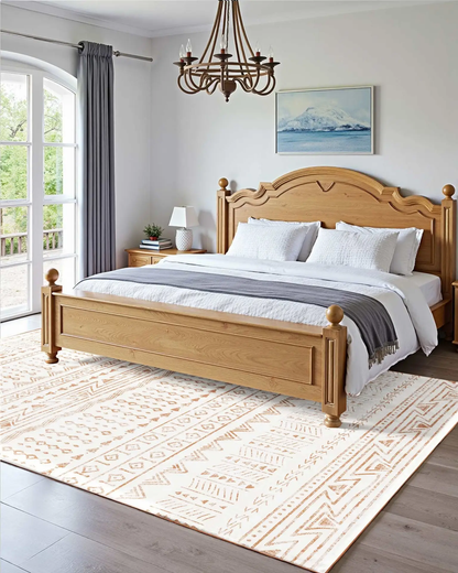 VEVOR Area Rug, 5 x 7 ft Large Washable Rug, Non-Slip and Tear-Resistant Soft Carpet, Pet Friendly Modern Area Rugs, Indoor Mat for Bedroom, Office, Living Room, Entryway, Beige by All Mart Bristol Ltd