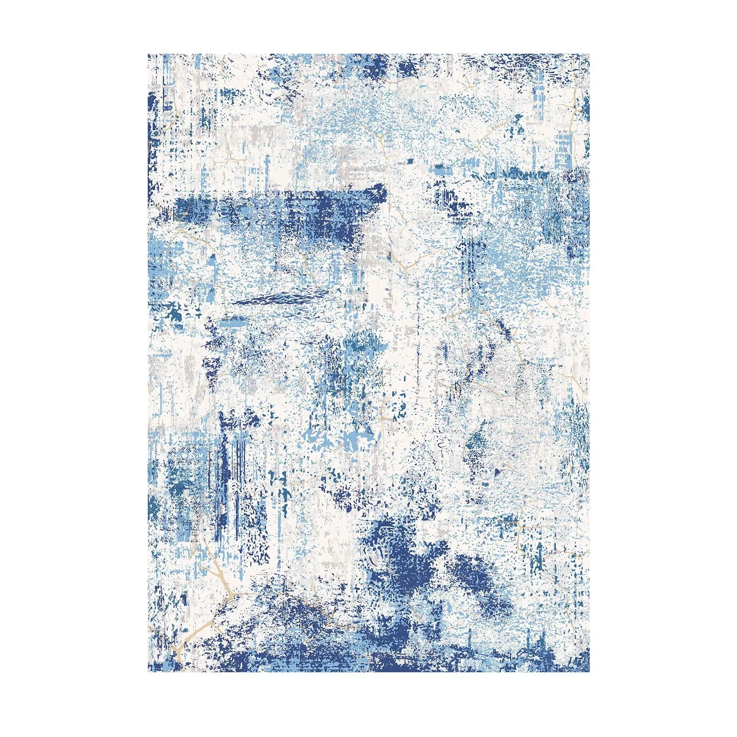 VEVOR Area Rug, 5 x 7 ft Large Washable Rug, Non-Slip and Tear-Resistant Soft Carpet, Pet Friendly Modern Area Rugs, Indoor Mat for Bedroom, Office, Living Room, Entryway, Blue by All Mart Bristol Ltd