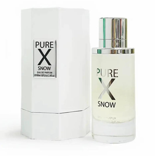 Pure X Snow Eau De Parfum Spray 100ml - Unisex Perfume with Grapefruit Notes by Fragrance London