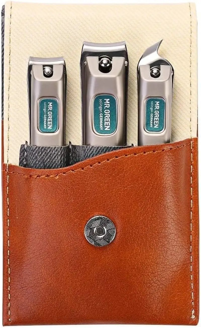 Premium 3-Piece Nail Clipper Set - Stainless Steel Nail & Slant Edge Toenail Cutter for Men and Women by All Mart Bristol Ltd