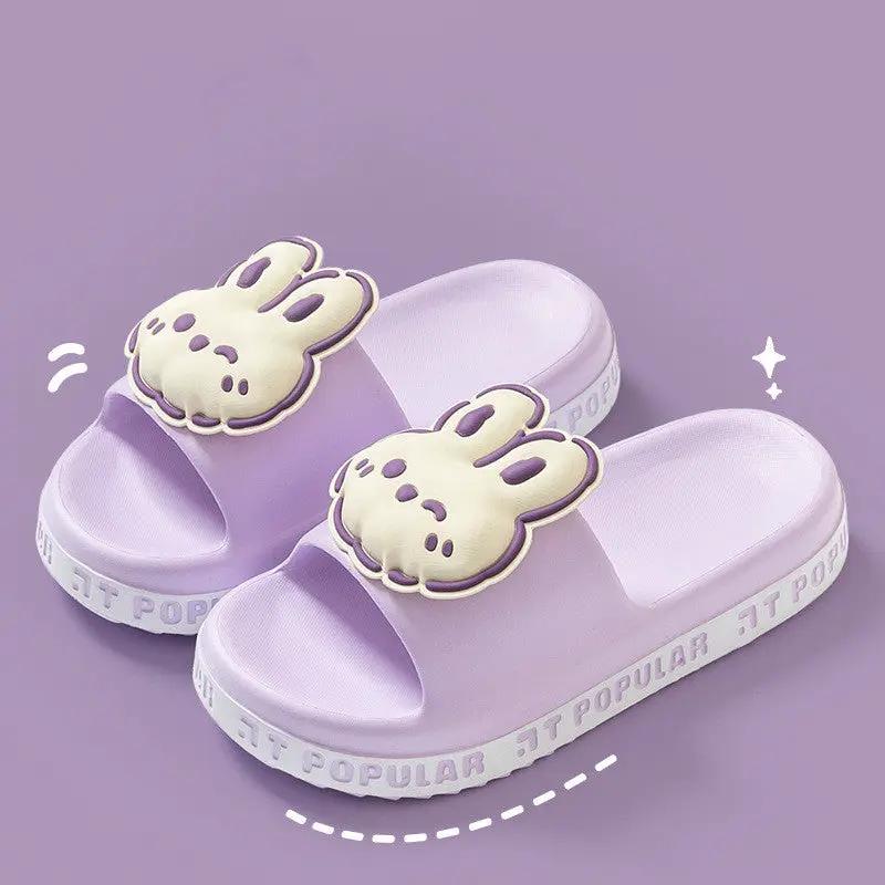 Cute Rabbit Slippers For Women Summer Fashion Letter Garden Shoes Indoor Anti-Slip Floor Bathroom Bathing Home Slipper by Dropshipman