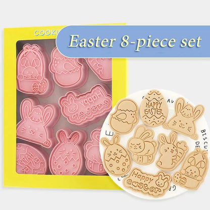 Easter Cookie Mold Cartoon Bunny Easter Egg Cookie Press by Dropshipman