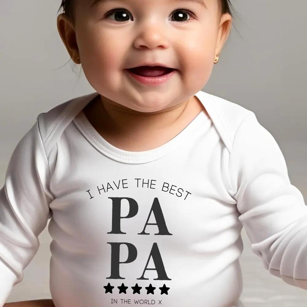 I Have The Best PAPA Baby Outfit: Bib, Vest, Grow by Aye Do Gifts