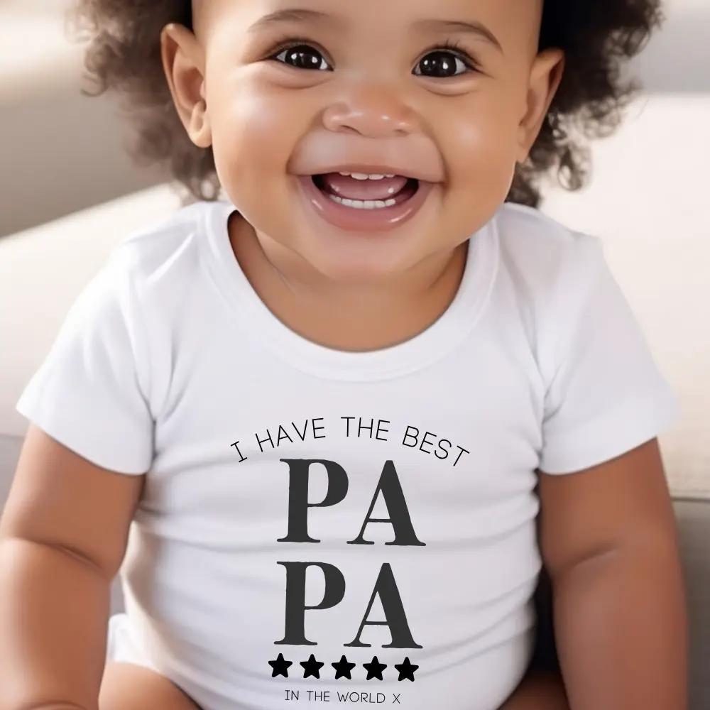 I Have The Best PAPA Baby Outfit: Bib, Vest, Grow by Aye Do Gifts