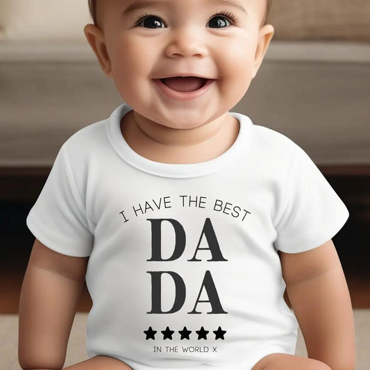 I Have the Best Dada Baby Outfit: Bib, Vest, Baby Grow by Aye Do Gifts