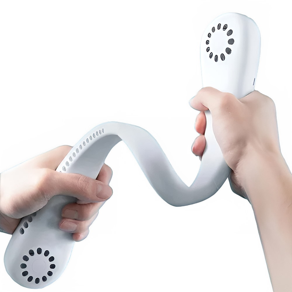 Portable Bladeless Neck Fan Rechargeable 3 Speed Cooling by All Mart Bristol Ltd