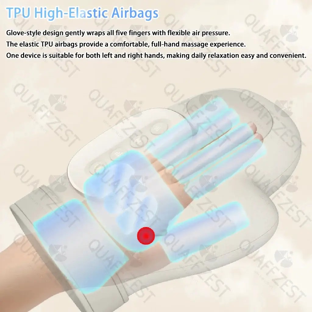 Electric Hand Massager with Airbag Compress Carpal Tunnel Wrist Finger Massagers Portable Vibrating Gloves Kneading Rollers by All Mart Bristol Ltd