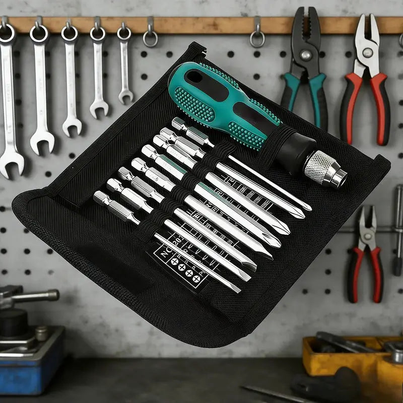 Precision Screwdriver Set Manual Universal Repair Tools for Home Appliance Automotive Maintenance Portable Tool Storage Bag Kit by All Mart Bristol Ltd