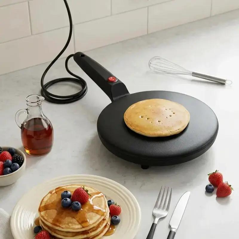 Multi-Function Pancake Maker, Non-Stick Crepe Maker & Crepe Machine - Non-Stick Heating Plate with LED Indicator Light, Easy to Clean, Compact Home Breakfast Machine by All Mart Bristol Ltd